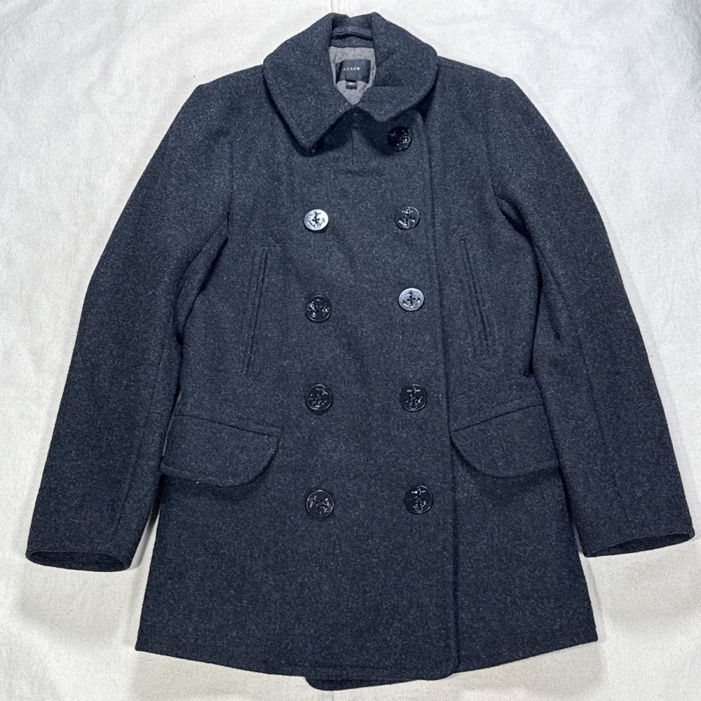 J. CREW Dock peacoat in wool blend with PrimaLoft® Navy Size XS NWOT